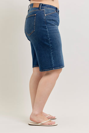 Judy Blue High Waist Relaxed Bermuda Jean Jort Shorts
