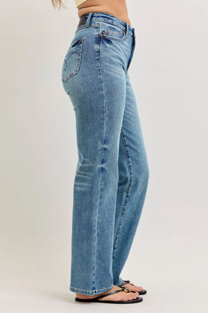 Judy Blue High Waist Tummy Control Slim Straight Leg Jeans