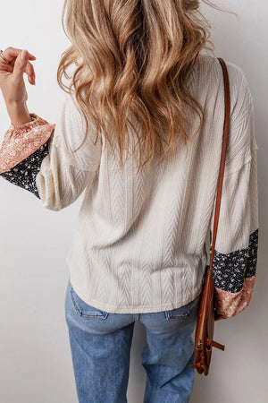 Drawstring Color Block Long Sleeve Top - 3 colors