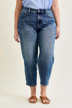 Judy Blue High Waist Rigid Magic Barrel with Dart Detailing Jeans