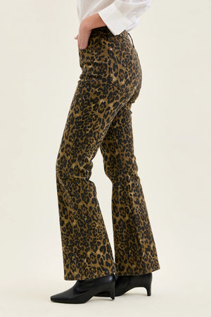Judy Blue High Waist Leopard Print Bootcut Jeans