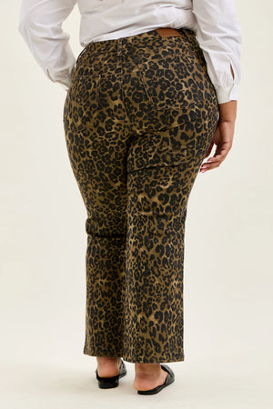 Judy Blue High Waist Leopard Print Bootcut Jeans
