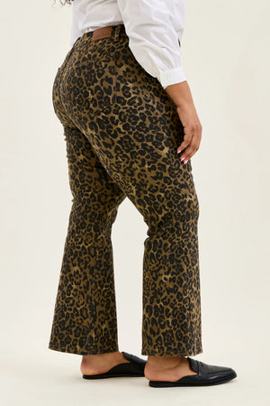 Judy Blue High Waist Leopard Print Bootcut Jeans