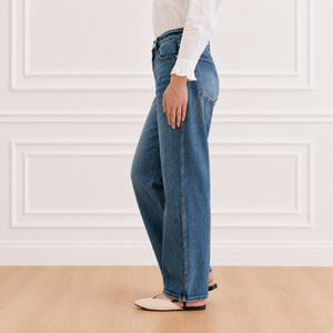 Judy Blue High Waist PETITE Rigid Magic Marlow Arc in Dark Time Weathered Indigo Jeans