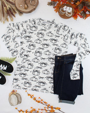 Blair Long Sleeve Top - Classic Pumpkins by Michelle Mae