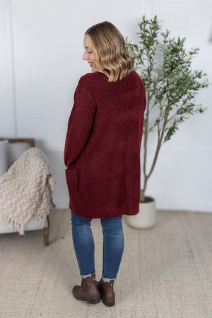 Madison Cozy Cardigan - Burgundy by Michelle Mae