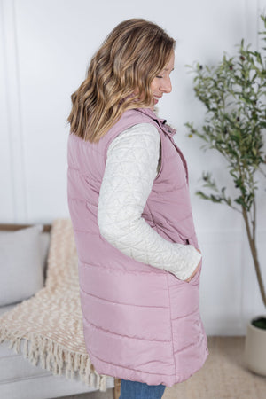 Harlow Long Vest - Blush by Michelle Mae