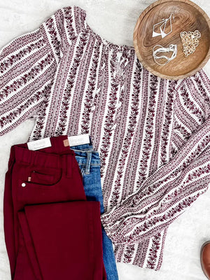 Judy Blue High Waist Scarlet Denim Cuffed Jogger Jeans