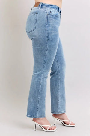 Judy Blue High Waist Vintage Wash 90's Straight Leg Jeans