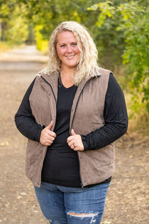 Remy Zip Up Vest - Mocha by Michelle Mae