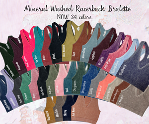 Ribbed Cropped Racerback Mineral Washed Tank Top Brami bralette by Zenana 6128