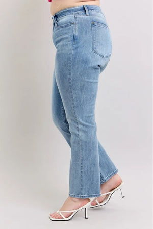 Judy Blue High Waist Vintage Wash 90's Straight Leg Jeans