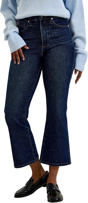 Judy Blue High Waist Tummy Control Amy Dark Indigo Kick Flare Jeans