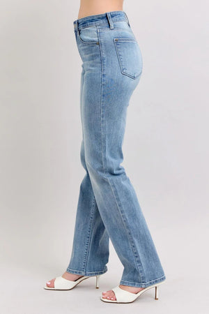 Judy Blue High Waist Vintage Wash 90's Straight Leg Jeans