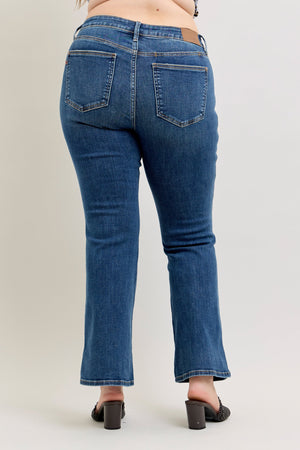 Judy Blue Mid Rise Bootcut with Cell Phone Back Pocket & Slit
