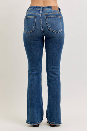 Judy Blue Mid Rise Bootcut with Cell Phone Back Pocket & Slit