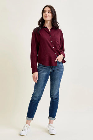 Judy Blue Mid Rise Slim Fit Cuffed Dark Wash Jeans