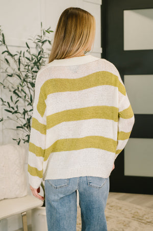 As Long As You're Mine Loose Knit Collared Top