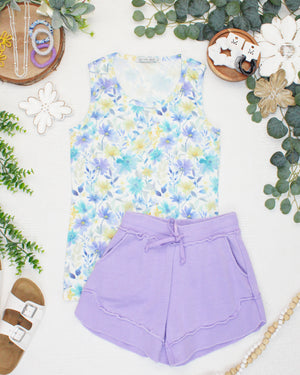 PREBOOK Ava Tank - Watercolor Wildflower
