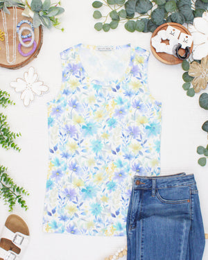 PREBOOK Ava Tank - Watercolor Wildflower