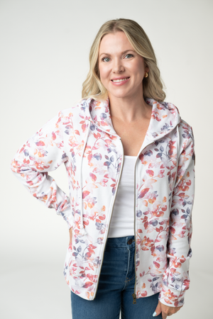 Fullzip Hoodie - Autumn Watercolor by Michelle Mae