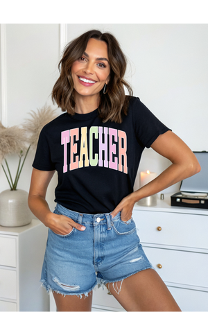 Colorful Teacher Graphic Tee