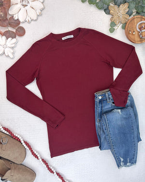 Blair Long Sleeve Top - Cranberry by Michelle Mae