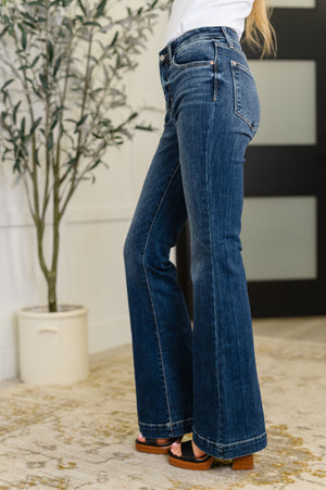 Judy Blue High Waist Trouser Flare Jeans Tall