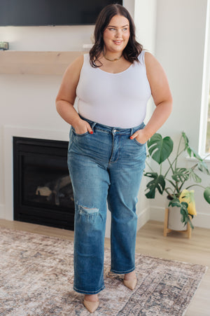 Judy Blue High Waist Tummy Control 90's Straight Jeans