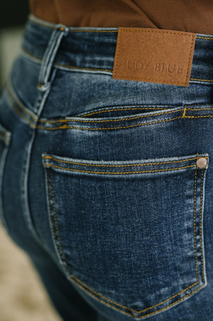 Judy Blue Mid Rise Bootcut with Cell Phone Back Pocket & Slit