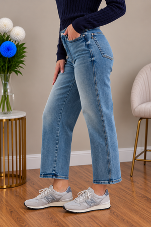 Judy Blue High Waist Tummy Control Peggy Ankle Straight Jeans