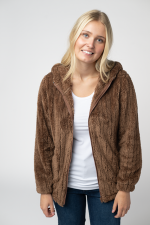 Cozy Sherpa Fullzip - Mocha by Michelle Mae
