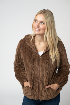 Cozy Sherpa Fullzip - Mocha by Michelle Mae