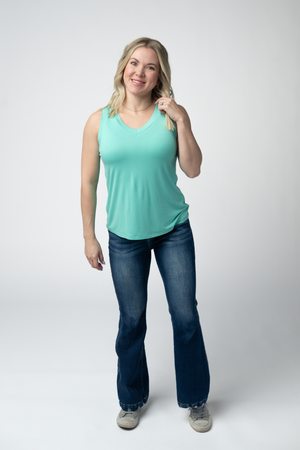 Noelle Tank - Turquoise by Michelle Mae