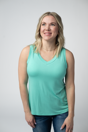 Noelle Tank - Turquoise by Michelle Mae