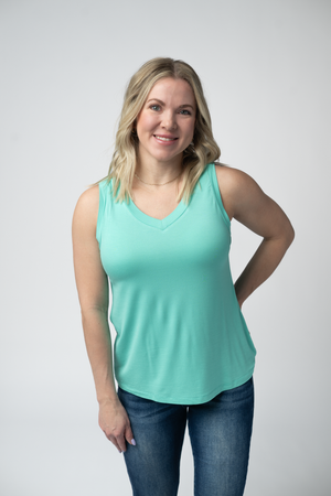Noelle Tank - Turquoise by Michelle Mae