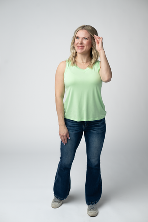 Noelle Tank - Lime by Michelle Mae