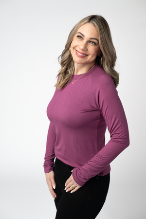 Blair Long Sleeve Top - Mulberry by Michelle Mae