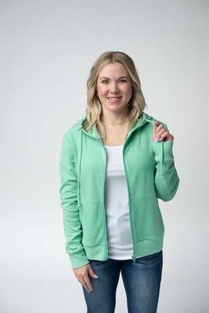 Fullzip Hoodie - Aquamarine by Michelle Mae