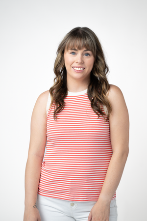 PREBOOK Classic Tank - Coral and White