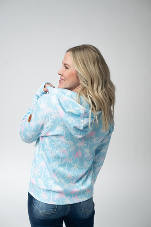 Fullzip Hoodie - Aqua Palm by Michelle Mae