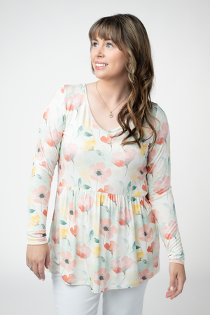 PREBOOK Long Sleeve Sarah Ruffle Top - Meadow Mist