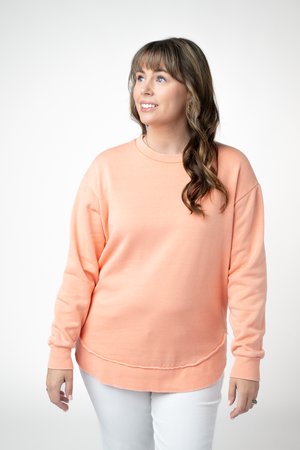 PREBOOK Vintage Wash Pullover - Peach