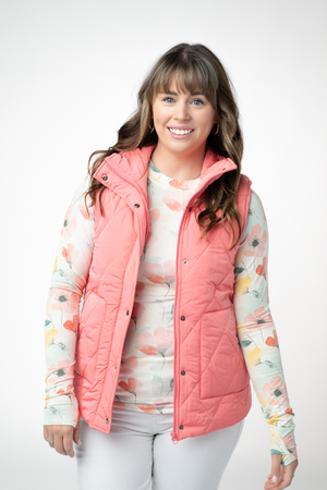 PREBOOK Remy Zip Up Vest - Coral