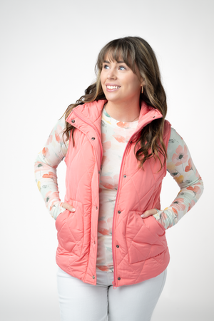 PREBOOK Remy Zip Up Vest - Coral