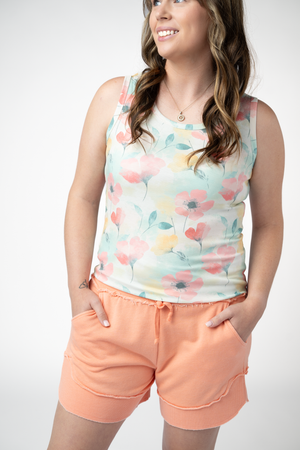 PREBOOK French Terry Stevie Shorts - Peach