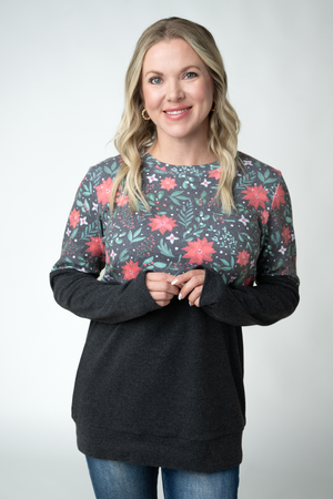 Natalie Pullover - Poinsettia Nights by Michelle Mae