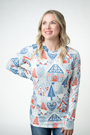 Blair Long Sleeve Top - Winter Gnome by Michelle Mae