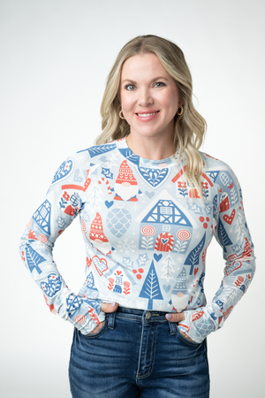 Blair Long Sleeve Top - Winter Gnome by Michelle Mae