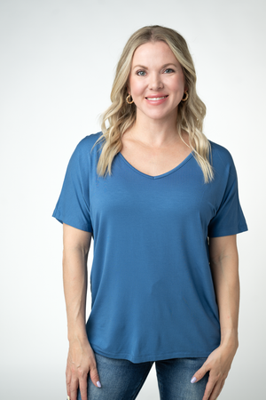 Chloe Cozy Top - Winter Blue by Michelle Mae